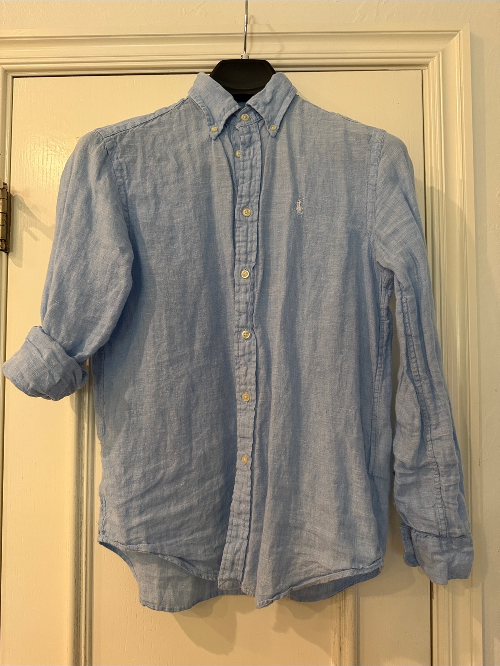 Ralph Lauren Light Blue Button-Down Linen Shirt